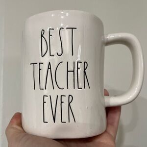 Rae Dunn Best Teacher Ever Mug - White